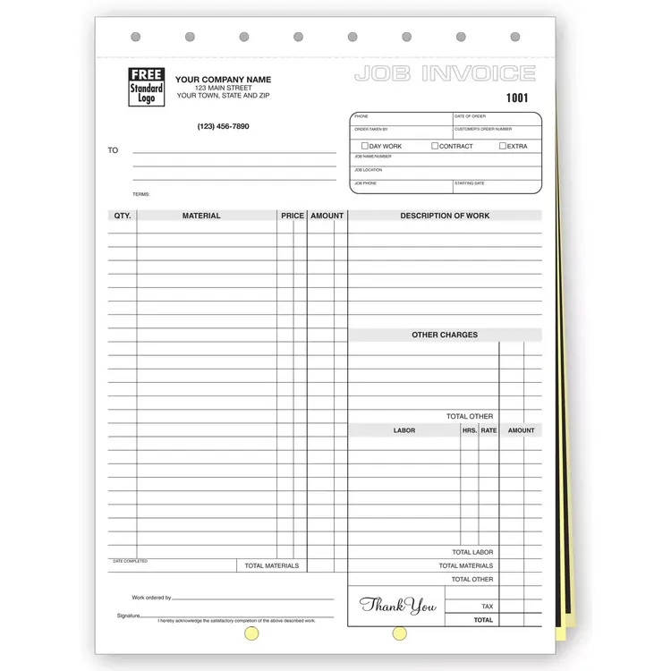 244 - Carbon Copy Job Invoices