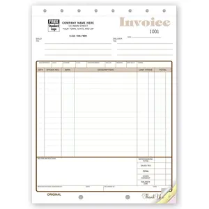 117 - Custom Printed Appliance or Furniture Invoices