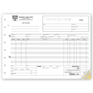 119 - Custom Printed Horizontal Wholesale Invoices