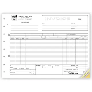 119 - Custom Printed Horizontal Wholesale Invoices
