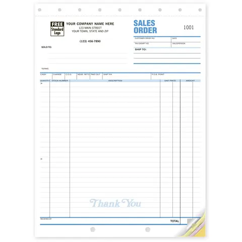 53 - Sales Order Forms - COD, Ship Via and FOB Sections