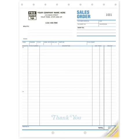 53 - Sales Order Forms - COD, Ship Via and FOB Sections