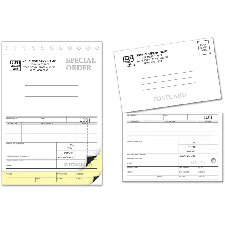 86 - Special Order Forms with Postcards