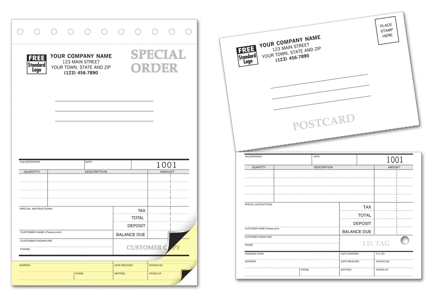 86 - Special Order Forms with Postcards