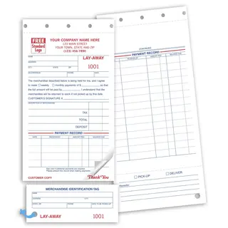 147 - Carbon Copy Lay-Away Forms