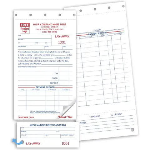147 - Carbon Copy Lay-Away Forms