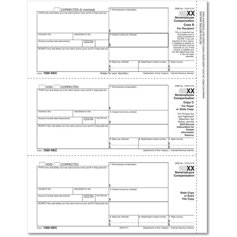 1099-NEC Tax Forms