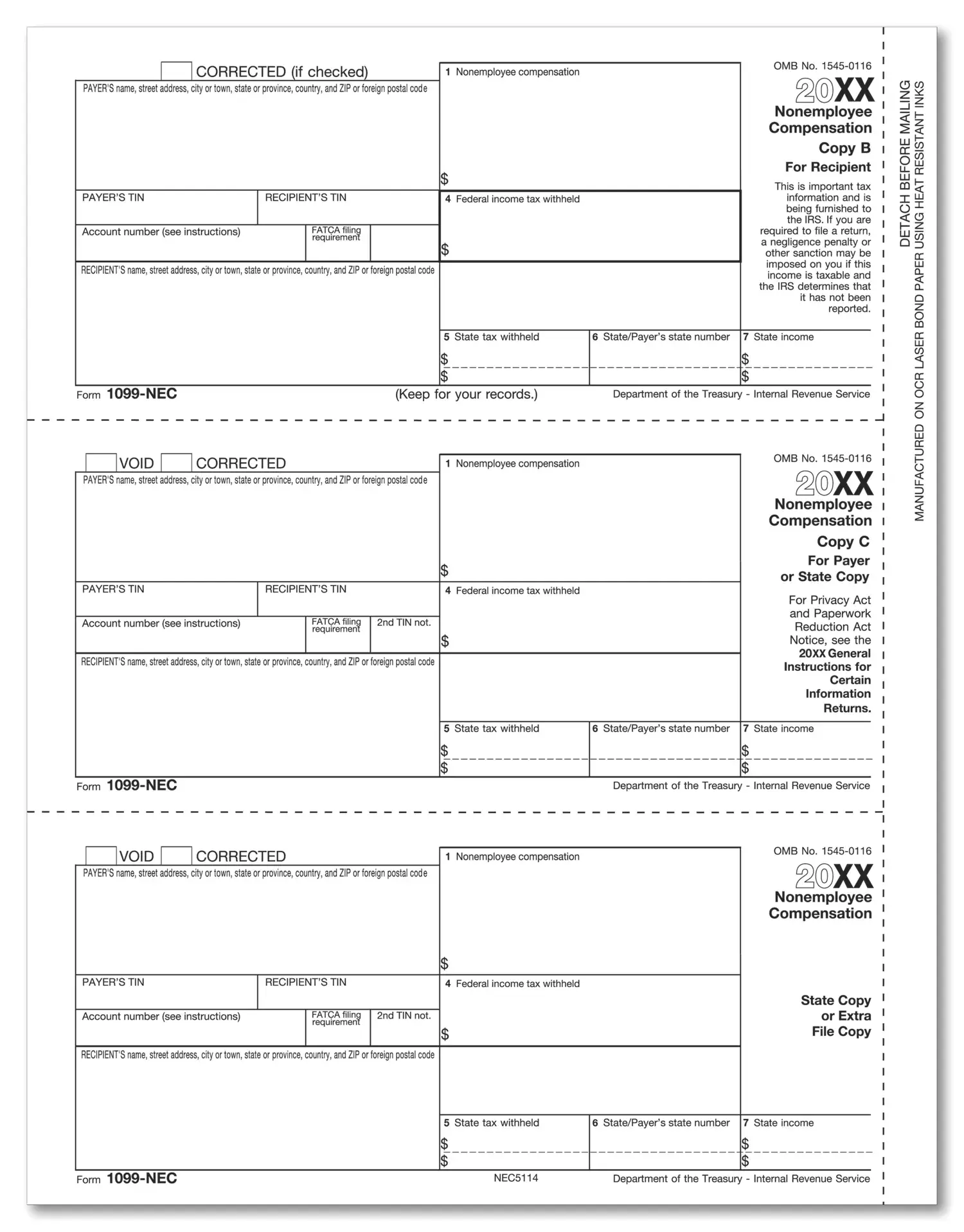 1099-NEC Tax Forms