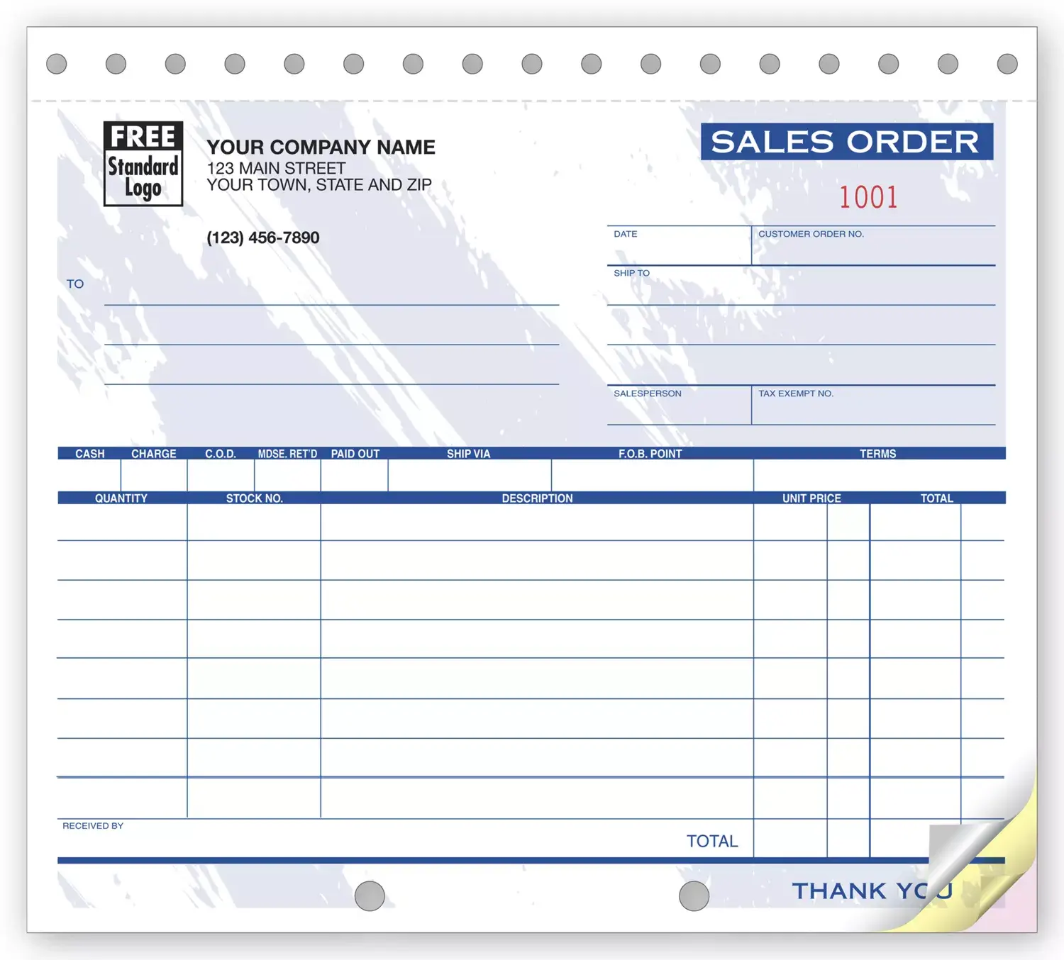 52T - Compact Color Sales Order Forms