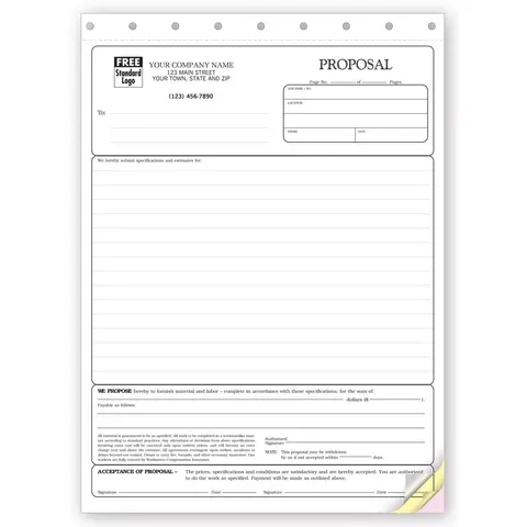 Triplicate Proposals - Stationery Quality