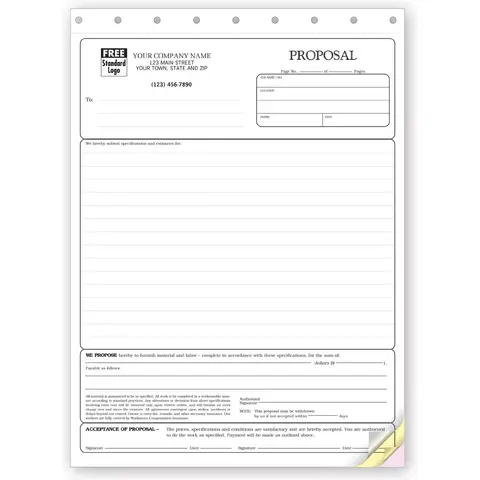 Triplicate Proposals - Stationery Quality