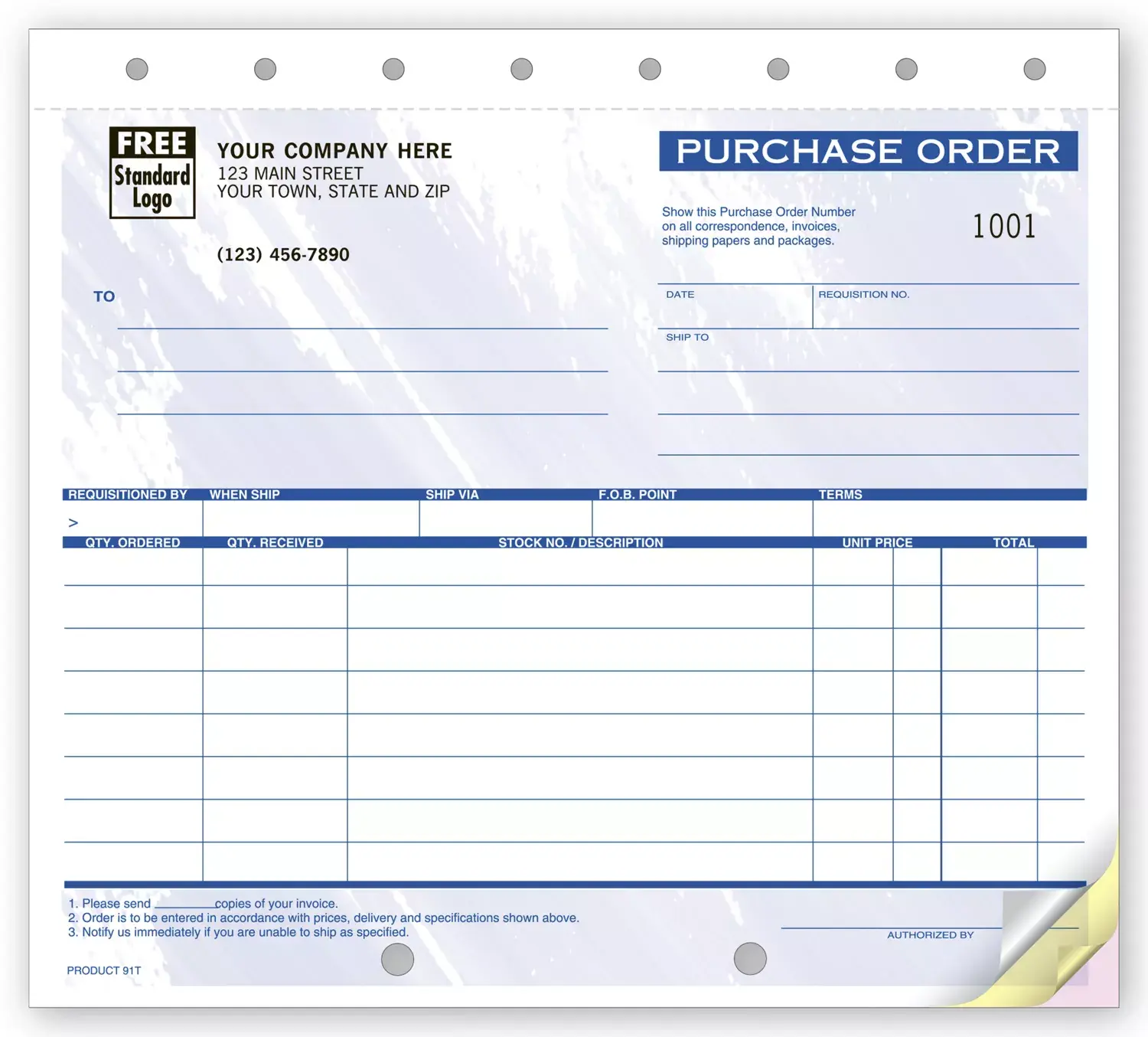 91T - Compact Purchase Orders - Color Collection