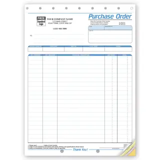 4586 - Custom Printed Purchase Orders with Requisitioned By and Shipment Details