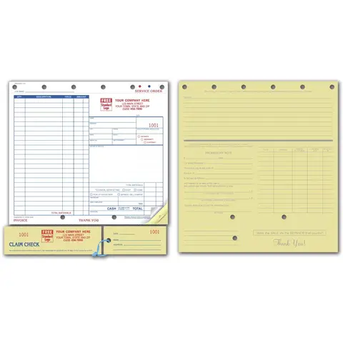 Service Order Forms & Claim Check