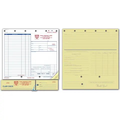 Service Order Forms & Claim Check