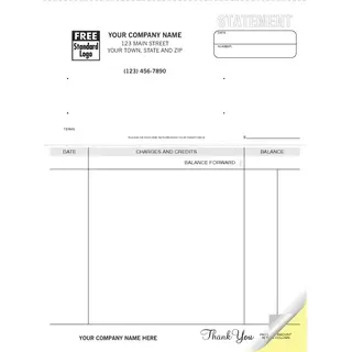 495 - Custom Printed Statements, Unlined