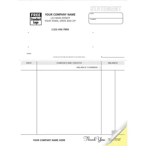 495 - Custom Printed Statements, Unlined