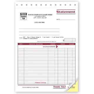 4506 - Finance Charge Statements, Custom Printed