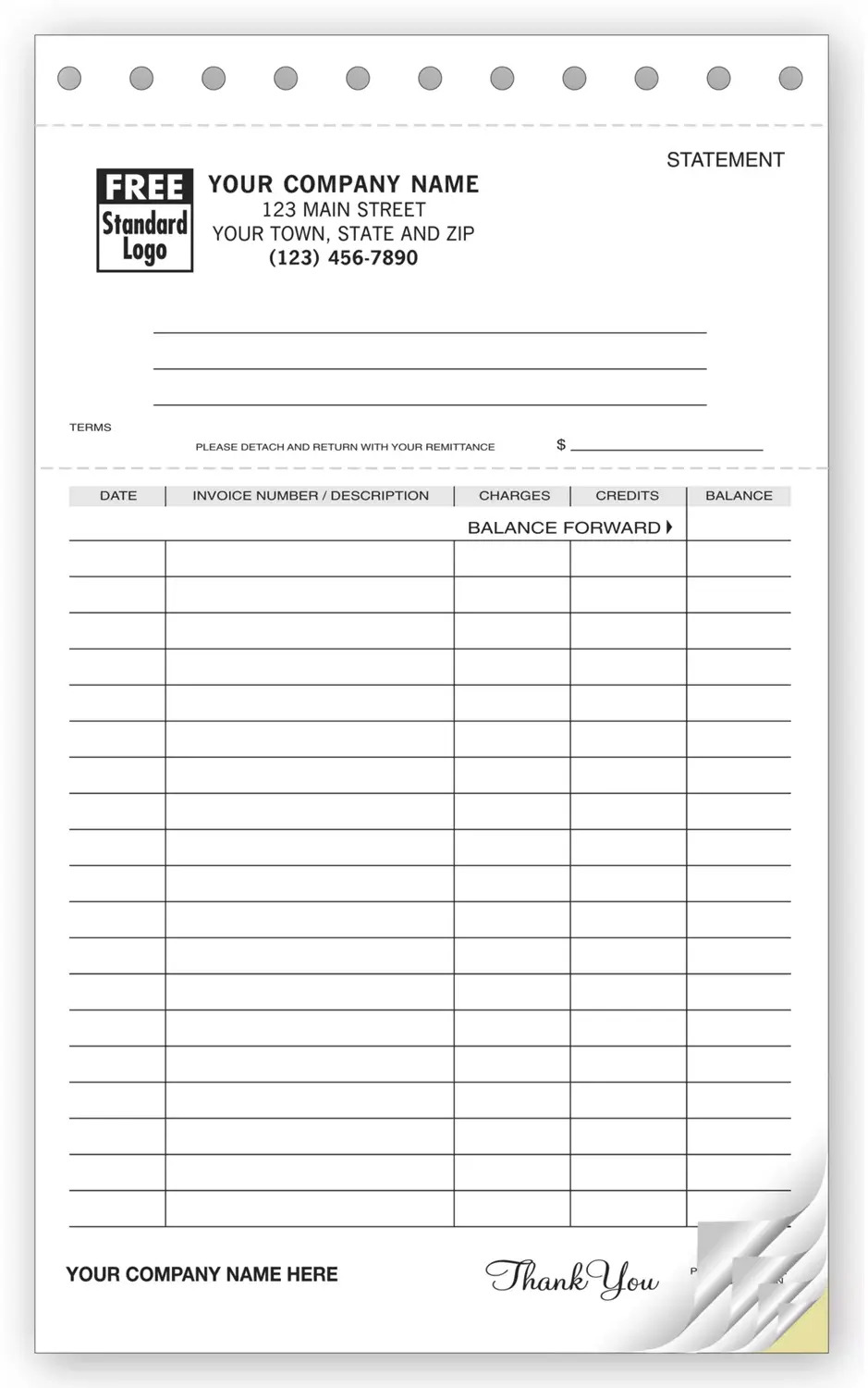 93 - Lined Ledger Statements