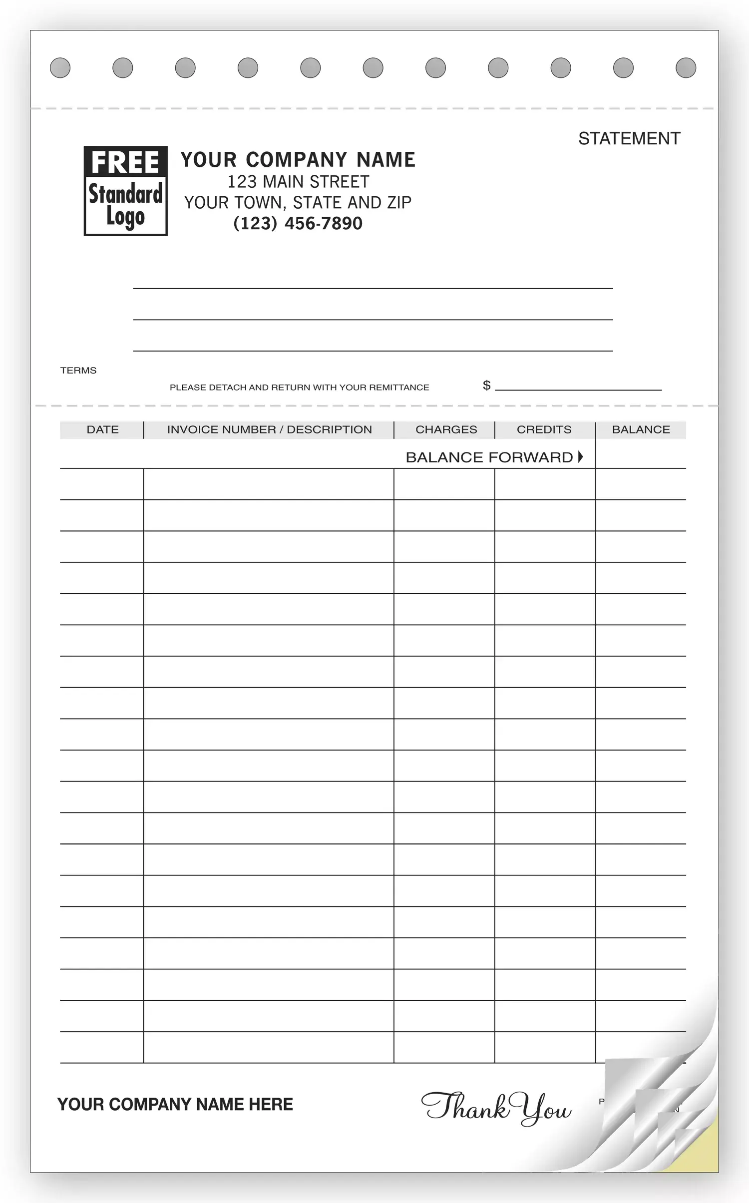 93 - Lined Ledger Statements