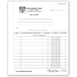 98 - Custom Printed Business Statements