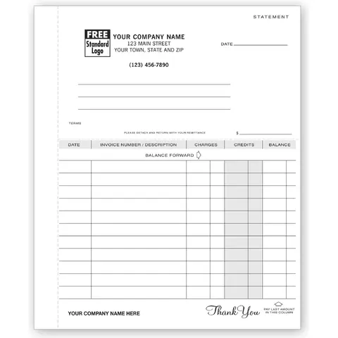 98 - Custom Printed Business Statements