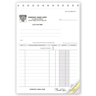 100 - Custom Printed Carbonless Statements