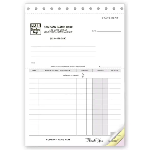 100 - Custom Printed Carbonless Statements