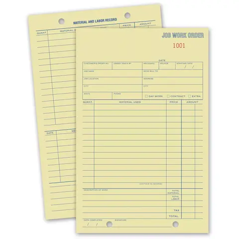 256 - Job Work Order Pads