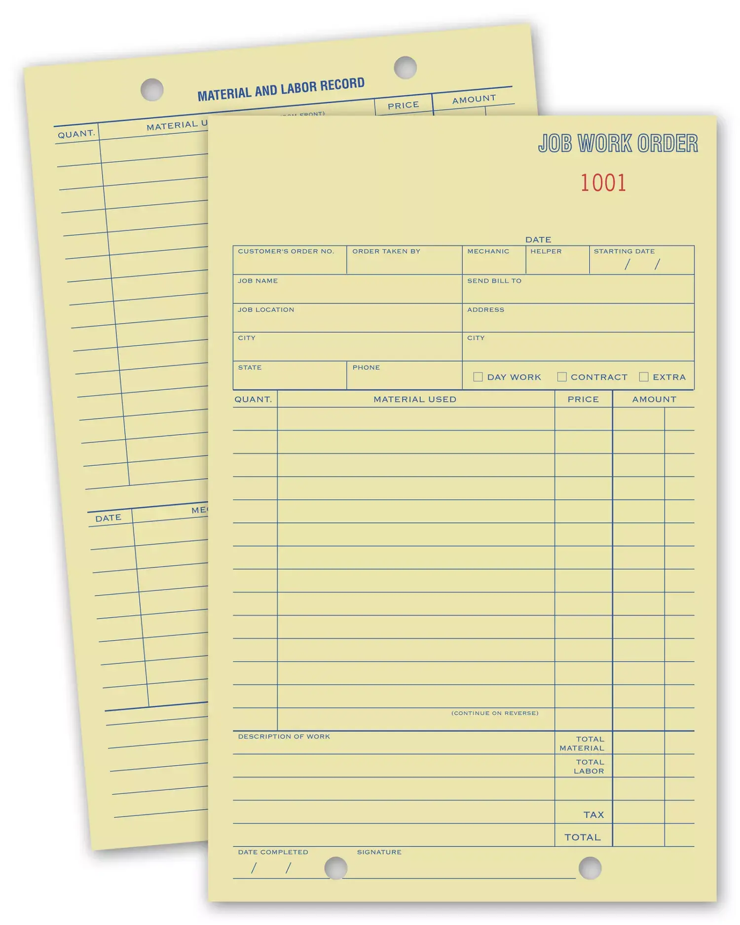 256 - Job Work Order Pads