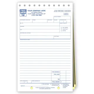 258 - Job Work Orders, Carbon Copy