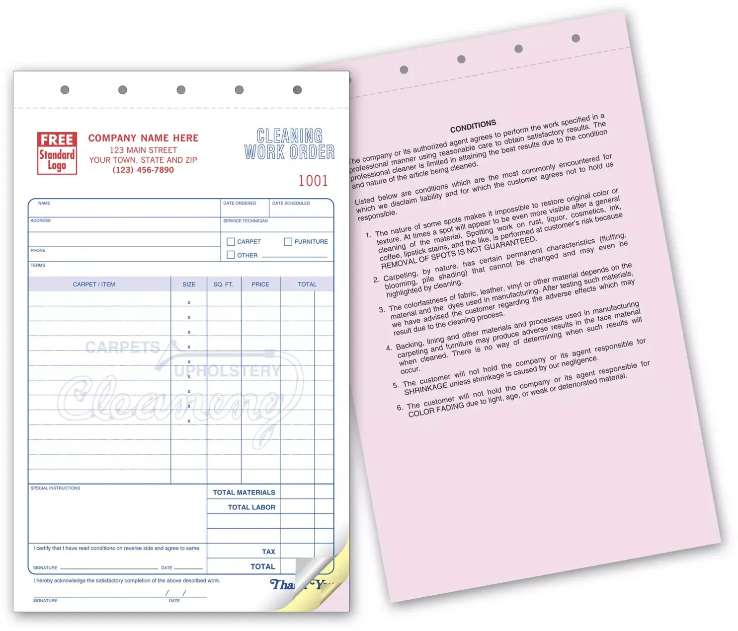 2518 - Carpet & Upholstery Cleaning Work Orders