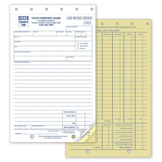 6558 - Carbonless Job Work Orders