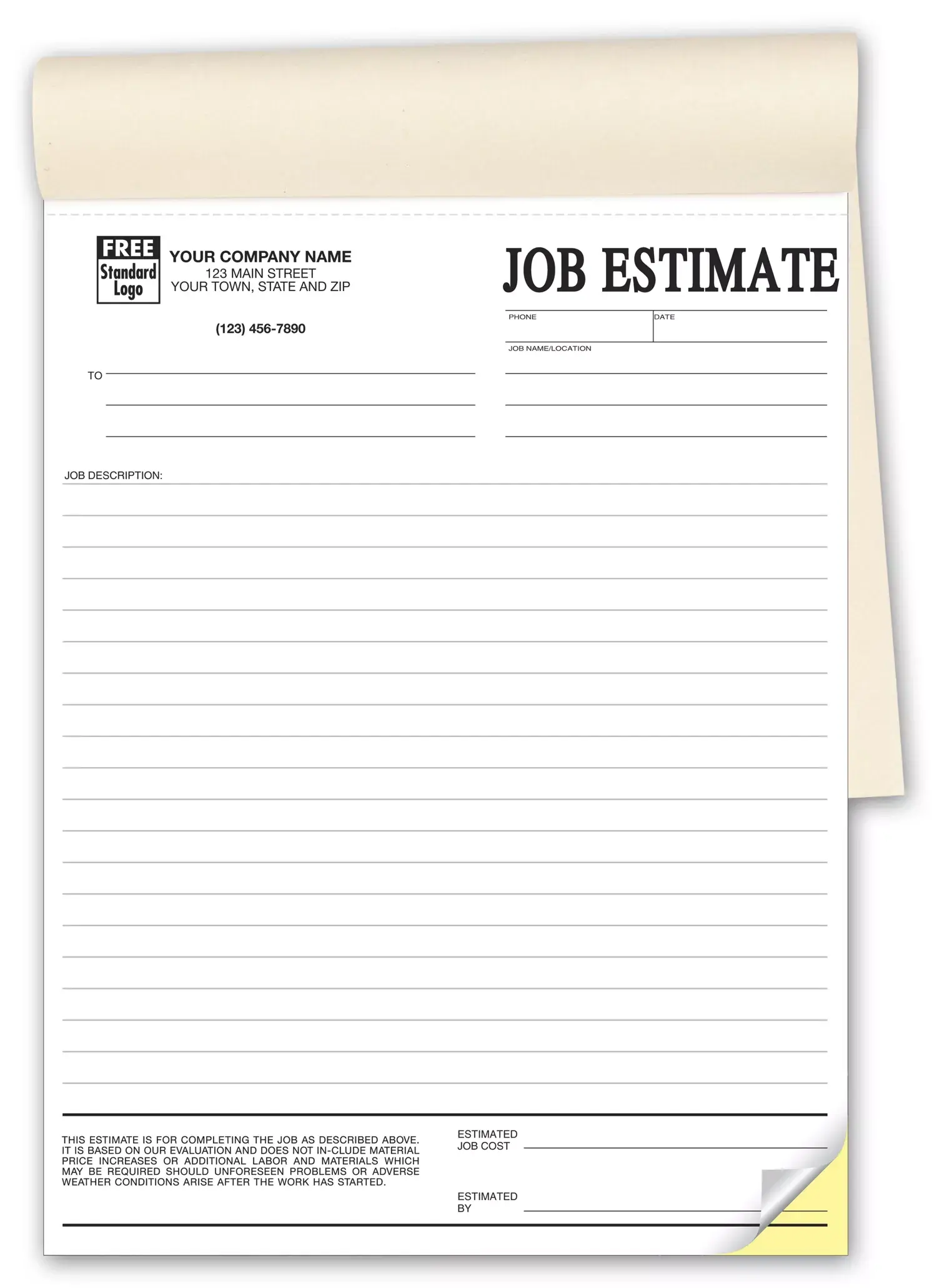 215B - Duplicate Job Estimate Books