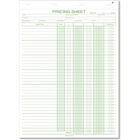 235 - Pricing Estimate Pads