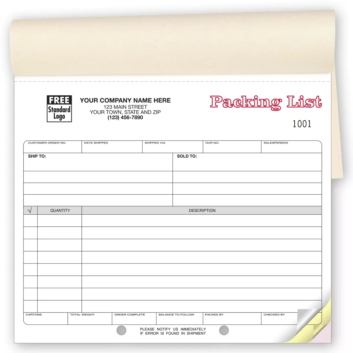 127B - Packing List Books