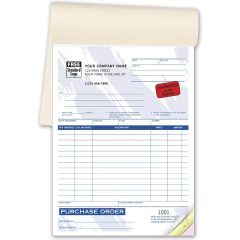 87T - Custom Printed Purchase Order Books