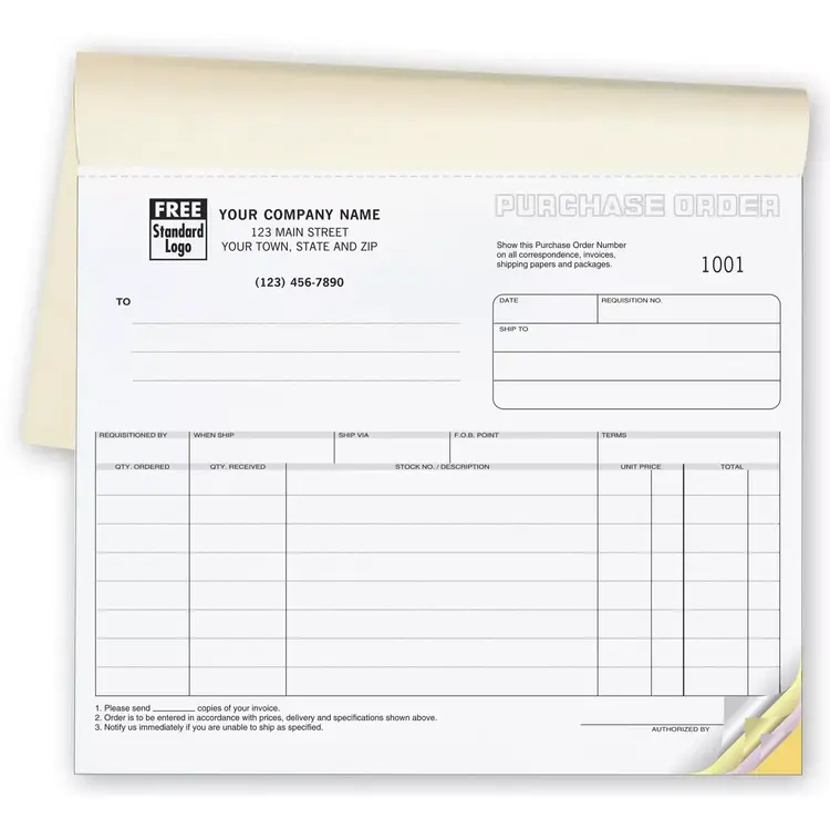 91B - Custom Printed Purchase Order Books
