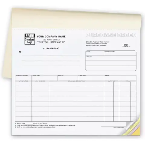 91B - Custom Printed Purchase Order Books