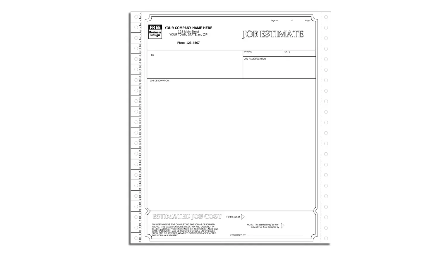 9255 - Continuous Job Estimates