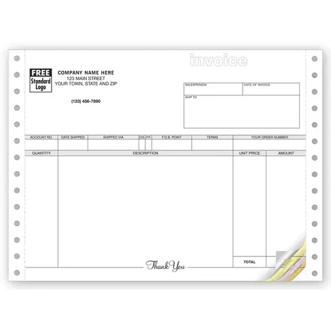 9040 - General Compact Continuous Invoice