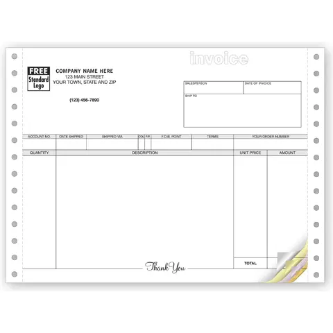 9040 - General Compact Continuous Invoice