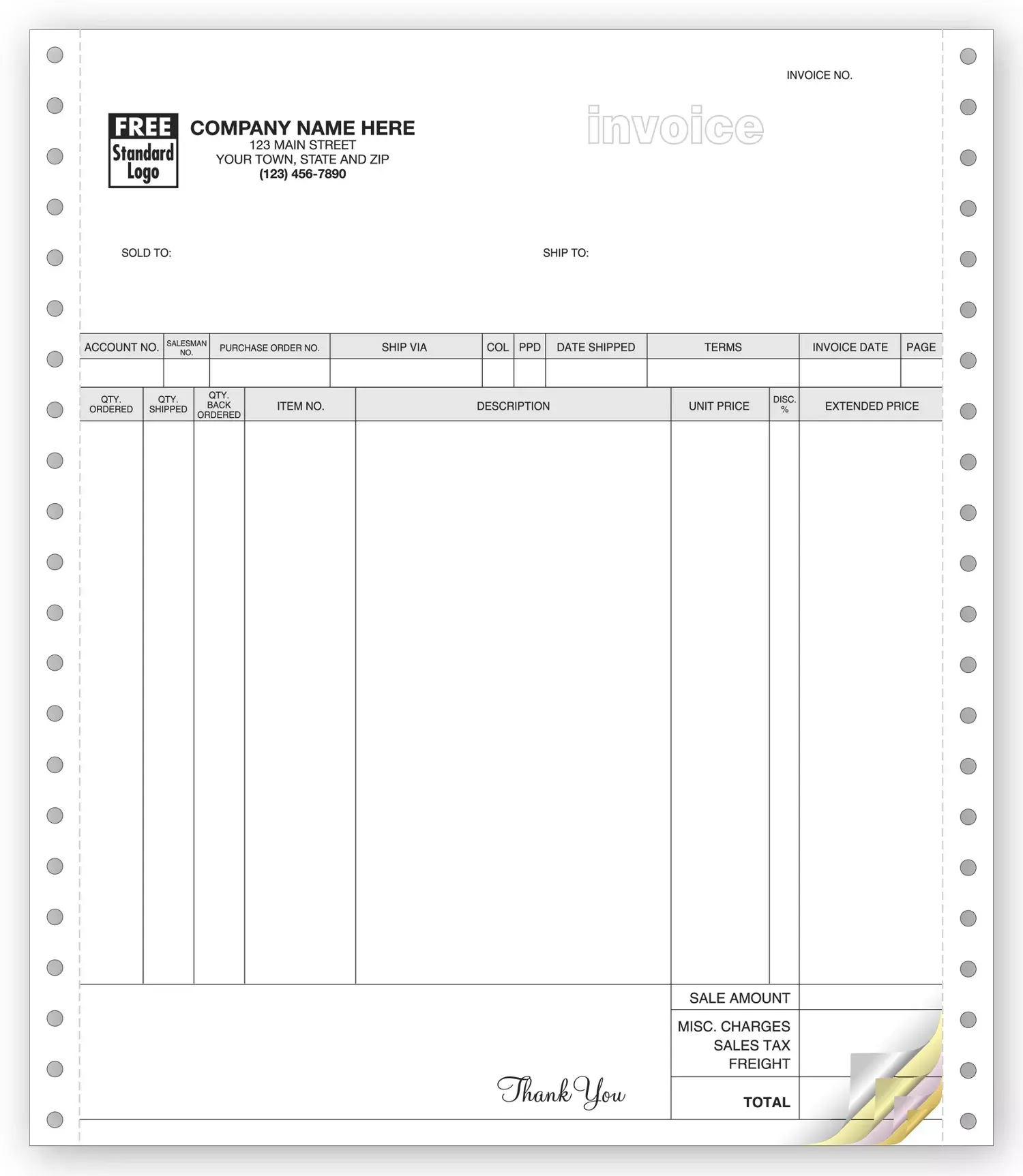 9041 - General Continuous Invoices