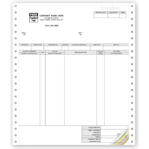 9138 - RealWorld Compatible General Continuous Invoice