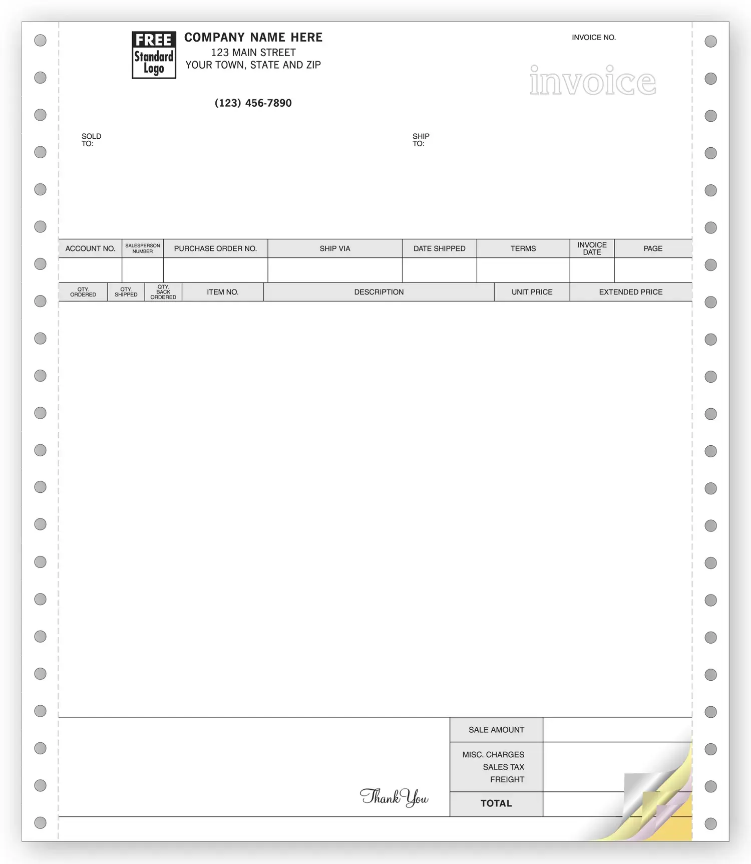 9318 - General Continuous Invoices for RealWorld & Great Plains