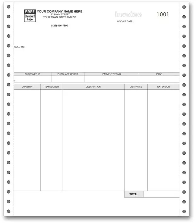 13009 - General Continuous Invoices