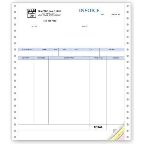 13051 - Continuous QuickBooks® Product Invoices