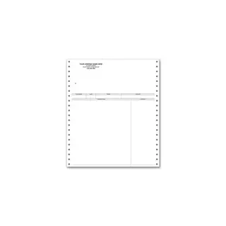 Pin Feed Invoices, Duplicate Format
