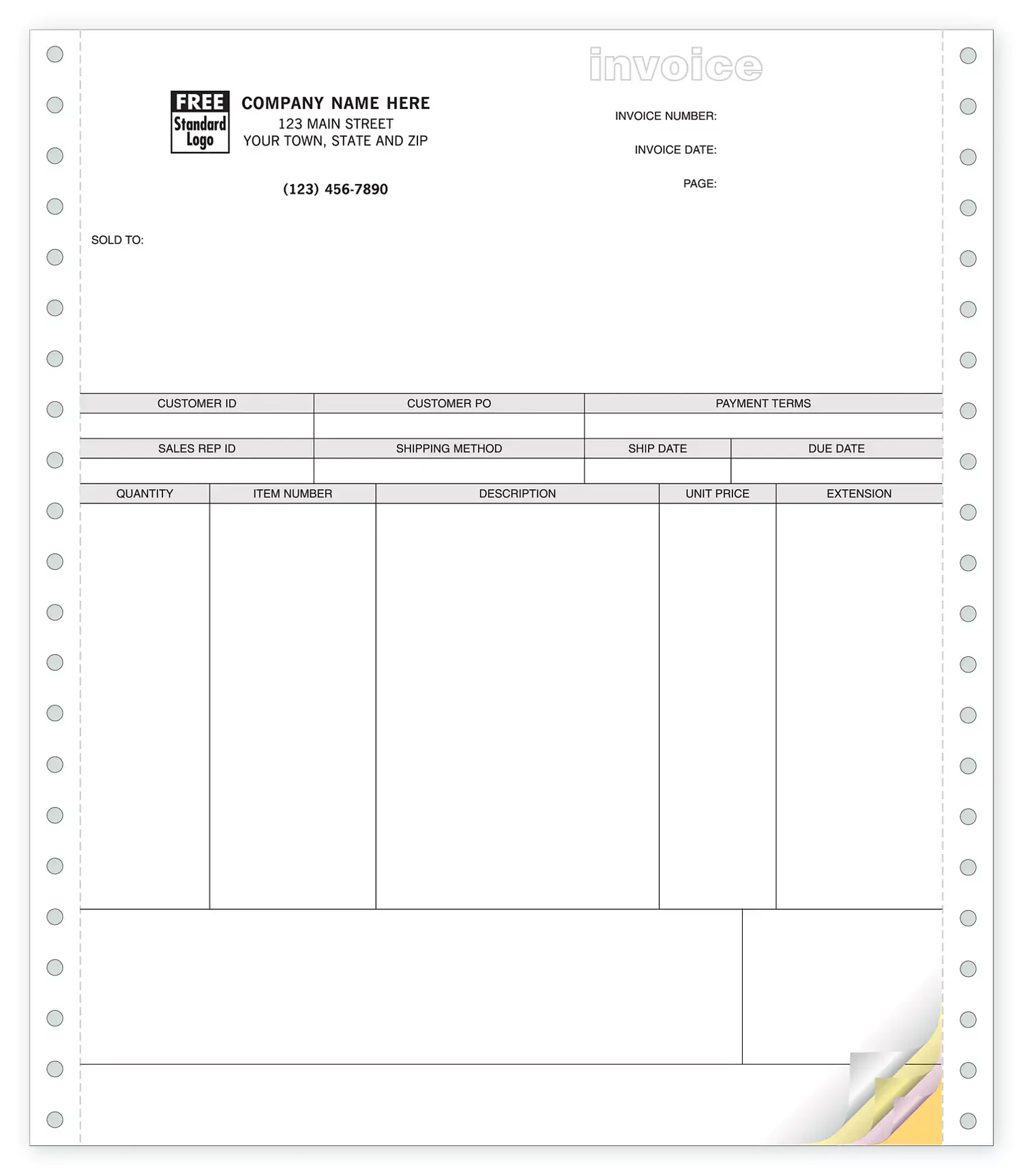 13340 - Continuous Peachtree Product Invoices