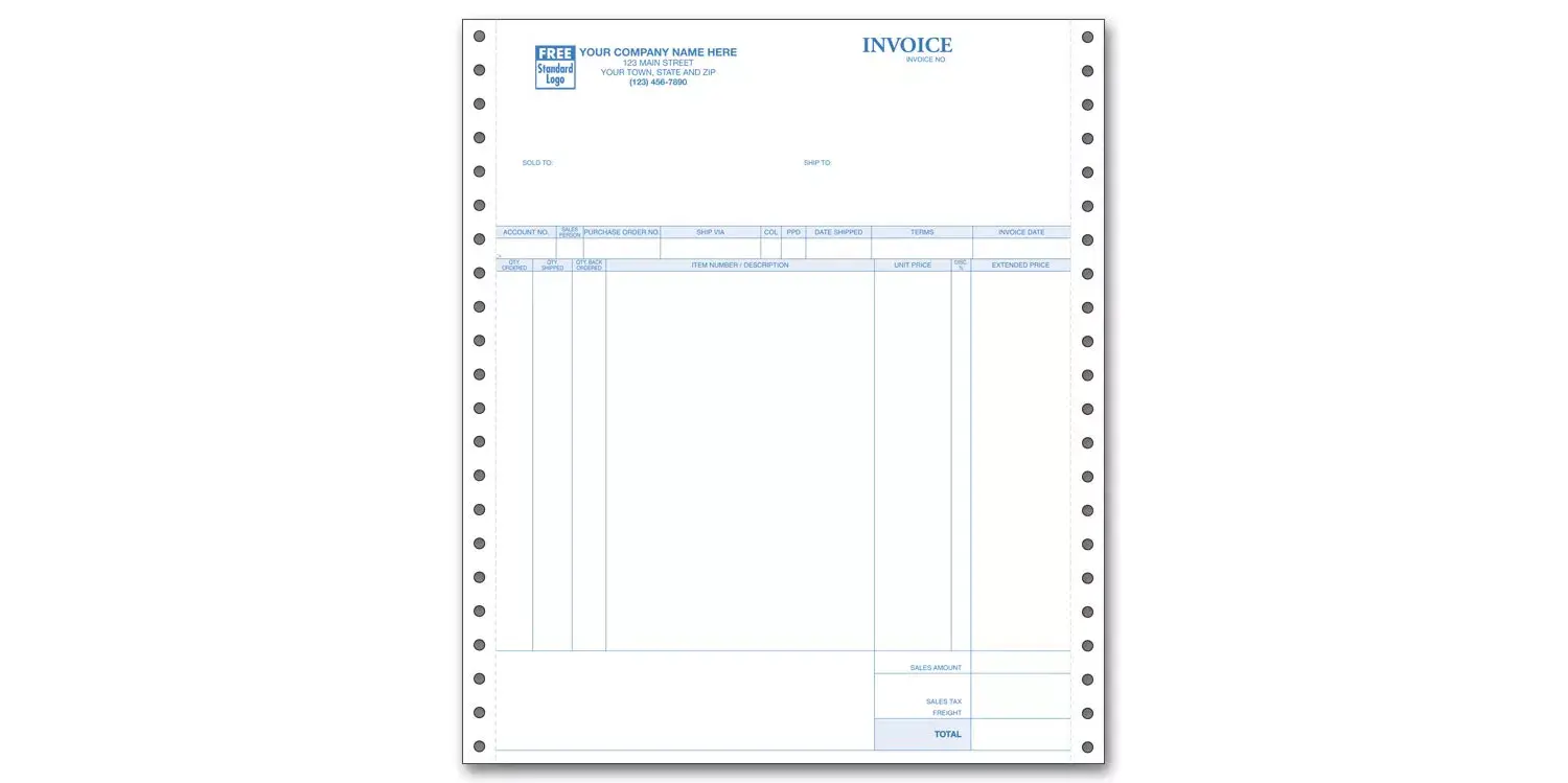 13386 - Continuous Redwing® Compatible Invoices